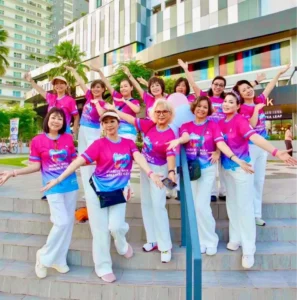 Glammas posing in the event pink walk for cancer 2025